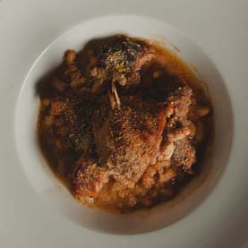 Traditional Cassoulet with Bread crumbed Duck Confit