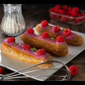 Bakers wall of fame | Raspberry Eclairs 